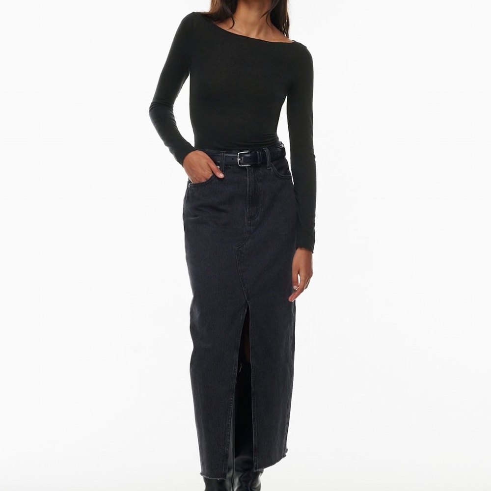 Denim Forum The '90s Vintage Maxi Jean Skirt